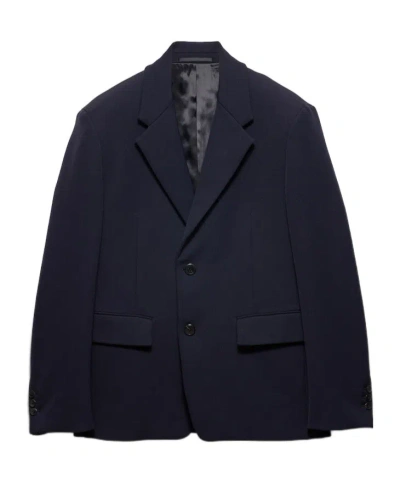 PRADA SINGLE-BREASTED TECHNICAL GABARDINE JACKET