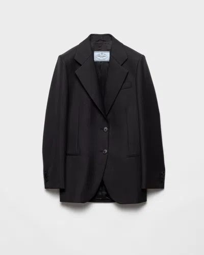 PRADA SINGLE-BREASTED GABARDINE JACKET