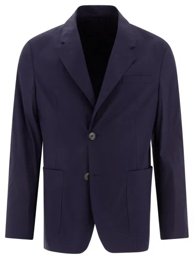 Prada Single-breasted Jacket In Blue