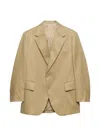 Prada Notch-lapel Three-button Blazer In Neutral