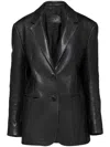 Prada Leather Jacket In Schwarz