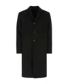 Prada Cappotto In Misto Lana Nera Uomo In Black