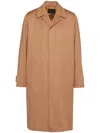Prada Camel-hair Coat In Brown