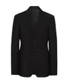 Prada Single-breasted Mohair Wool Jacket In Black
