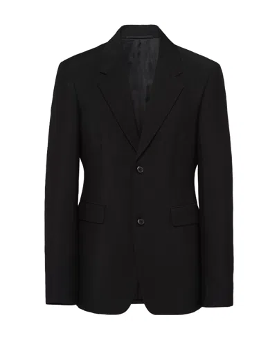 PRADA SINGLE-BREASTED MOHAIR WOOL JACKET