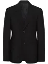 Prada Single-breasted Mohair Wool Jacket In Black