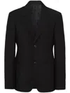 Prada Single-breasted Mohair Wool Jacket In Black