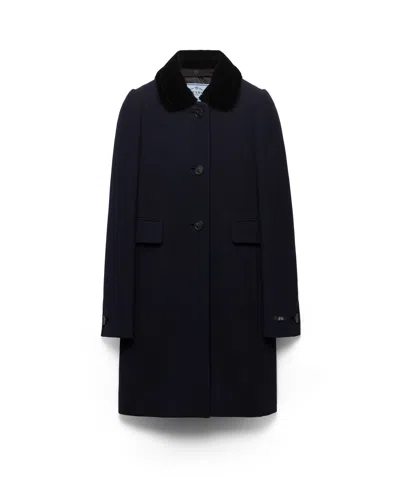 PRADA SINGLE-BREASTED NATTÉ FABRIC COAT
