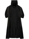 Prada Single-breasted Panelled Coat In Black