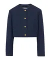 Prada Womens Blue Single-breasted Tricotine-weave Wool Jacket In Blue
