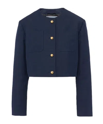 PRADA PRADA CREWNECK CROPPED JACKET