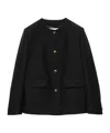 Prada Single-breasted Sheepwool Casual Jacket In Black