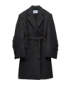 Prada Single-breasted Shetland Wool Coat In Animal Print