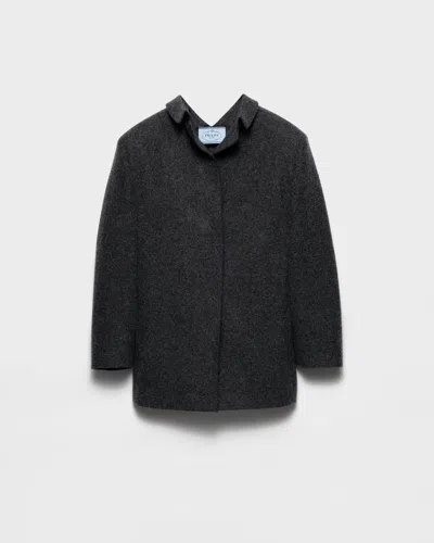 PRADA SINGLE-BREASTED SHETLAND WOOL JACKET