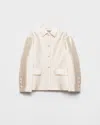 Prada Silk-wool Single-breasted Evening Jacket In Neutral