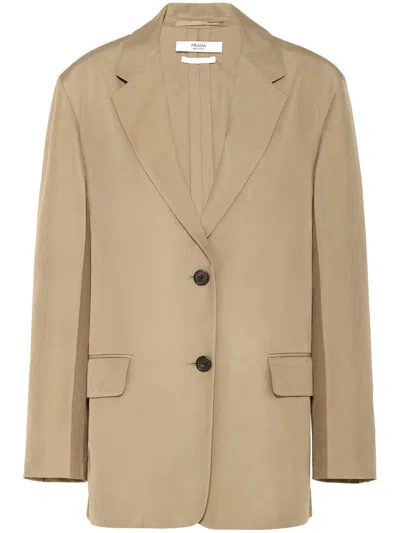 PRADA SINGLE-BREASTED SILK BLAZER