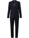 Prada Single-breasted Wool And Mohair Suit In Blue