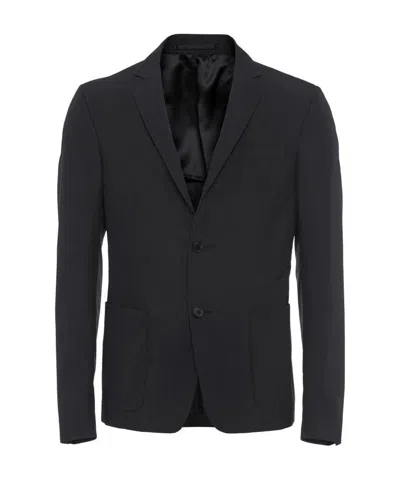 Prada Single-breasted Suit Jacket In Black