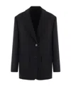 Prada Single-breasted Tailored Blazer In Black