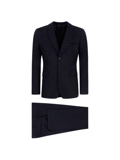 Prada Single-breasted Tailored Two-piece Suit In Blue