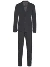 Prada Single Breasted Techno Suit In Black