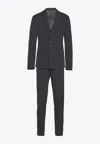 Prada Single-breasted Suit In Black