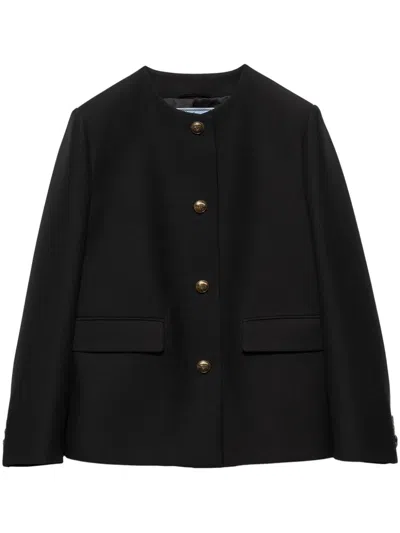 PRADA SINGLE-BREASTED TRICOTINE JACKET