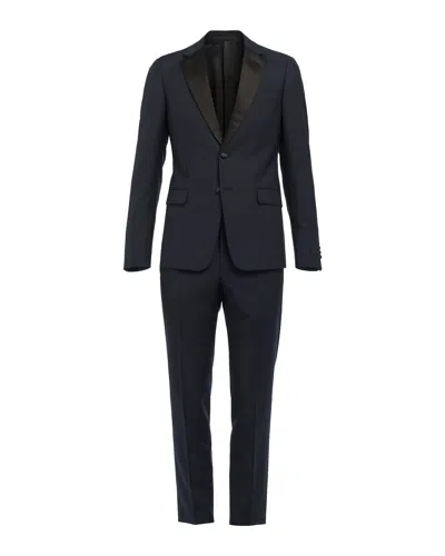 PRADA SINGLED-BREASTED TWO-BUTTON WOOL MOHAIR TUXEDO