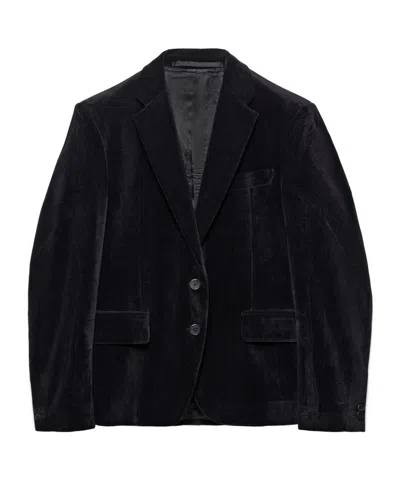 PRADA PRADA SINGLE-BREASTED VELVET JACKET