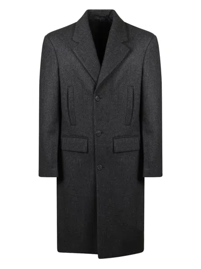 PRADA PRADA SINGLE-BREASTED VIRGIN WOOL COAT
