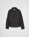 Prada Single-breasted Wool And Silk Jacket In Anthrazitgrau
