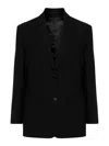 Prada Single-breasted Wool Blazer In Black
