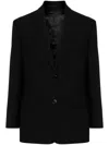Prada Single-breasted Wool Blazer In Black