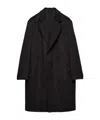 Prada Single-breasted Wool Blend Coat In Black