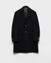 Prada Single-breasted Wool Blend Coat In Multi
