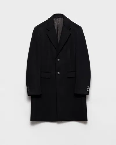 PRADA SINGLE-BREASTED WOOL BLEND COAT