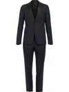 Prada Single-breasted Wool-blend Tuxedo In Blue