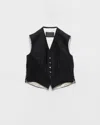 Prada Single-breasted Wool Blend Vest In Black