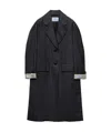 Prada Single-breasted Wool Coat In Gray