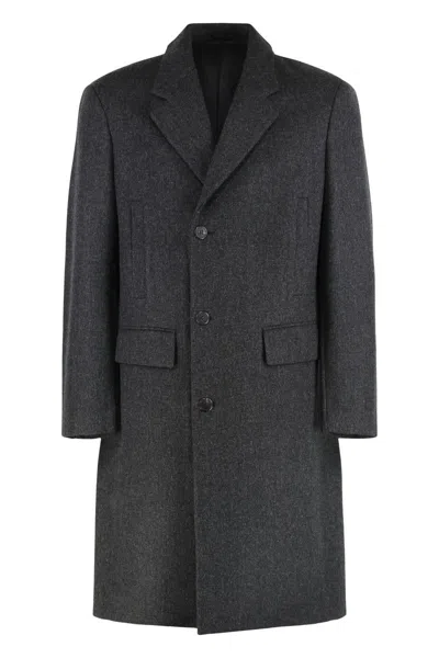 PRADA PRADA SINGLE-BREASTED WOOL COAT