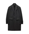 Prada Wool Single-breasted Overcoat In Gray