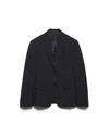 Prada Single-breasted Wool Jacket In Blue