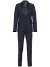 Prada Single-breasted Wool And Mohair Tuxedo In Blue
