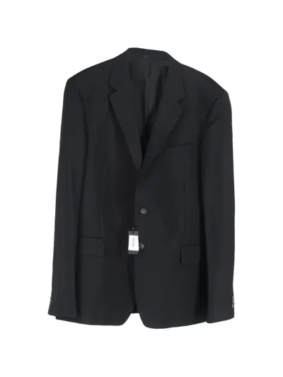 Pre-owned Prada Single-breasted Wool Suit In Black