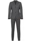 Prada Single-breasted Wool Suit In Grey