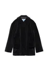 Prada Single-breasted Caban Jacket In Black