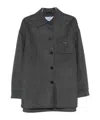 Prada Single-breasted Caban Jacket In Black