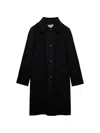 Prada Single-breasted Double Cashmere And Wool Coat In Black