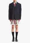 Prada Single-breasted Wool Blazer In Black