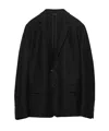 Prada Single-breasted Wool Blend Jacket In Black